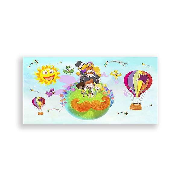 Painel Retangular - Mundo Bita - Sublimado 3D