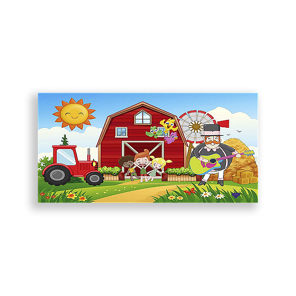 Painel Retangular - Mundo Bita - Sublimado 3D