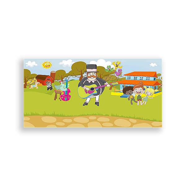 Painel Retangular - Mundo Bita - Sublimado 3D