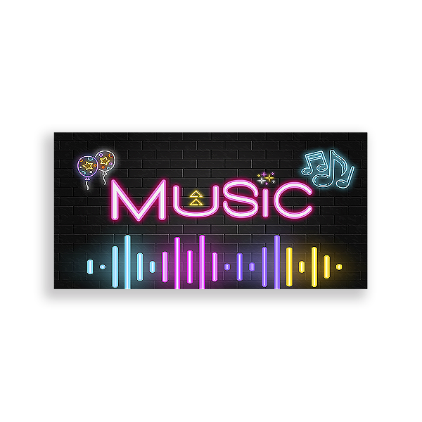 Painel Retangular - Neon - Sublimado 3D