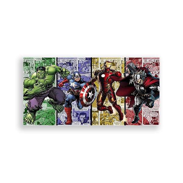 Painel Retangular - Os Vingadores - Sublimado 3D