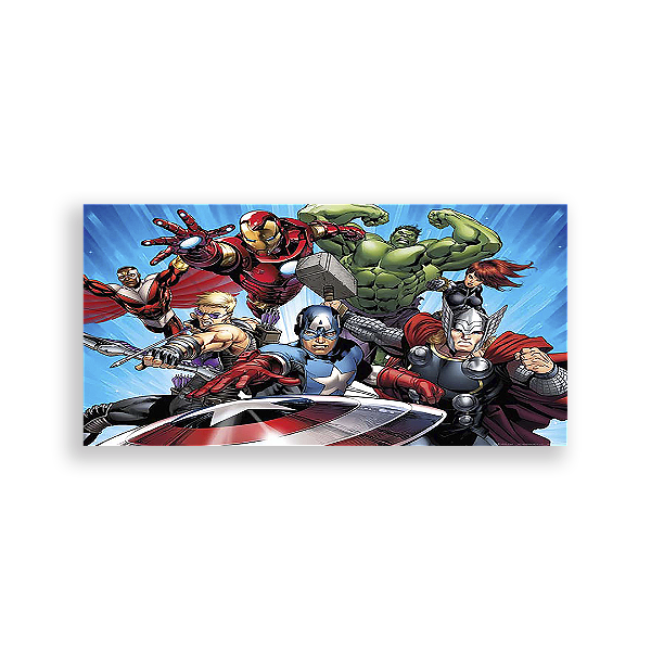 Painel Retangular - Os Vingadores - Sublimado 3D