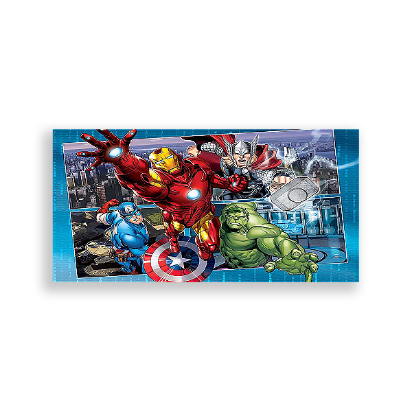 Painel Retangular - Os Vingadores - Sublimado 3D