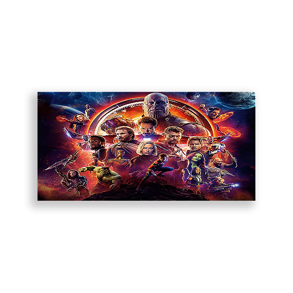 Painel Retangular - Os Vingadores - Sublimado 3D