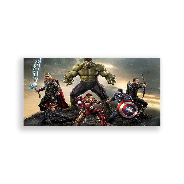 Painel Retangular - Os Vingadores - Sublimado 3D