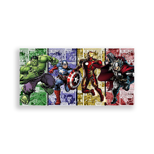 Painel Retangular - Os Vingadores - Sublimado 3D