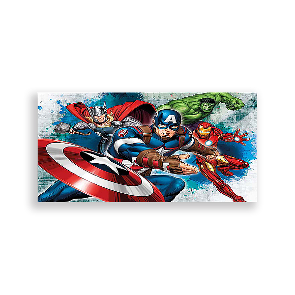 Painel Retangular - Os Vingadores - Sublimado 3D
