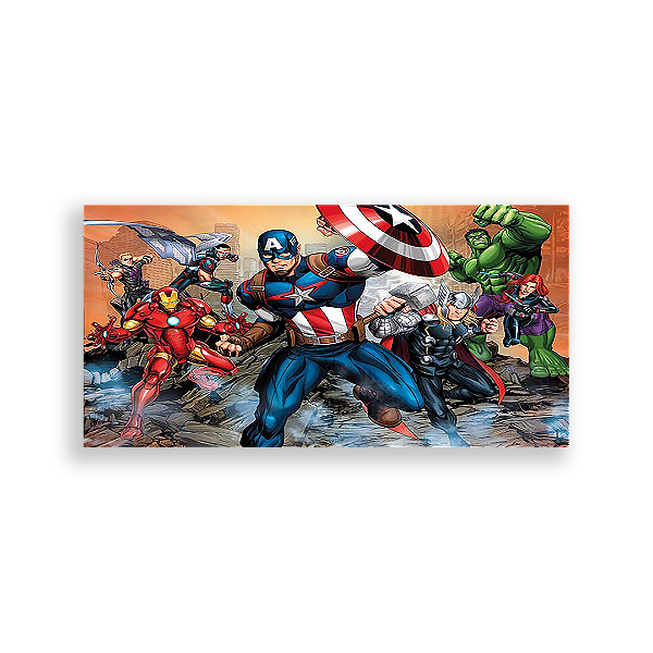 Painel Retangular - Os Vingadores - Sublimado 3D