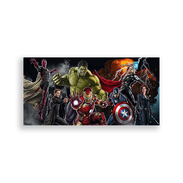 Painel Retangular - Os Vingadores - Sublimado 3D