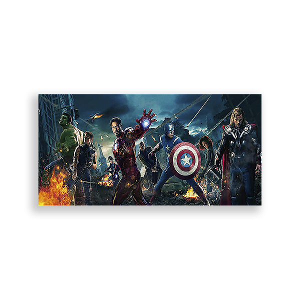 Painel Retangular - Os Vingadores - Sublimado 3D