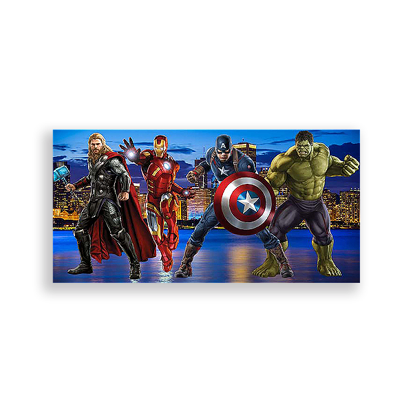 Painel Retangular - Os Vingadores - Sublimado 3D