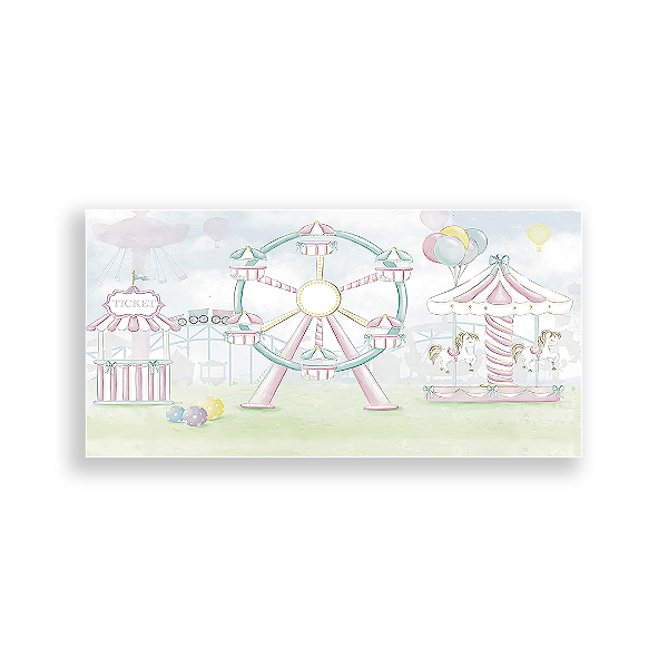 Painel Retangular - Parque De Diversoes - Sublimado 3D