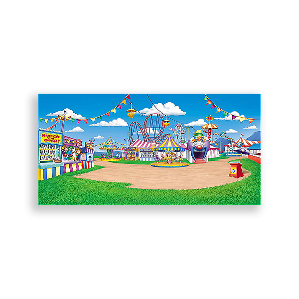 Painel Retangular - Parque De Diversões - Sublimado 3D