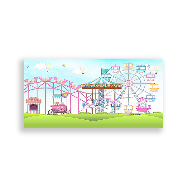 Painel Retangular - Parque De Diversões - Sublimado 3D