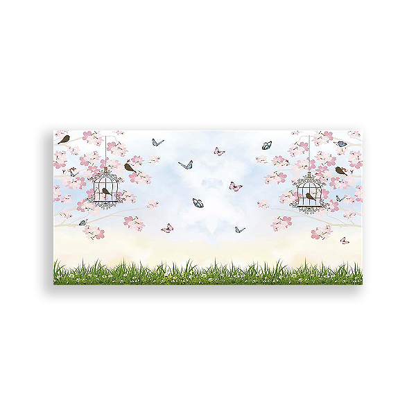 Painel Retangular - Passarinhos - Sublimado 3D