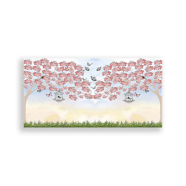 Painel Retangular - Passarinhos - Sublimado 3D