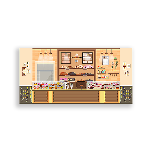 Painel Retangular - Patisserie - Sublimado 3D