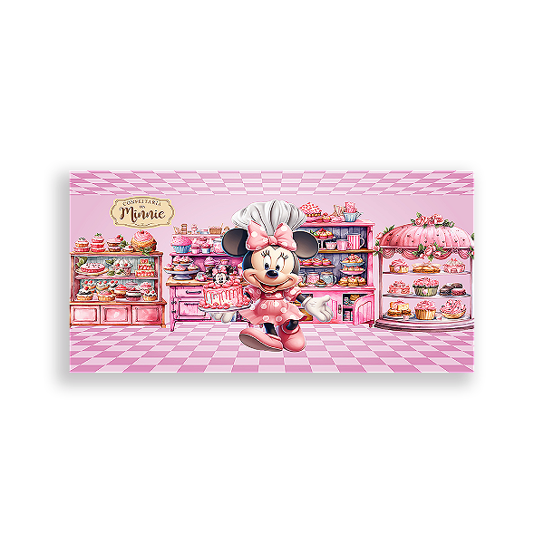 Painel Retangular - Patisserie Da Minnie - Sublimado 3D