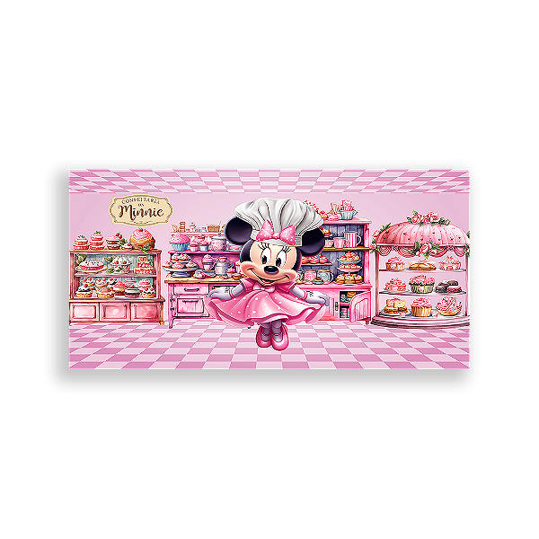 Painel Retangular - Patisserie Da Minnie - Sublimado 3D