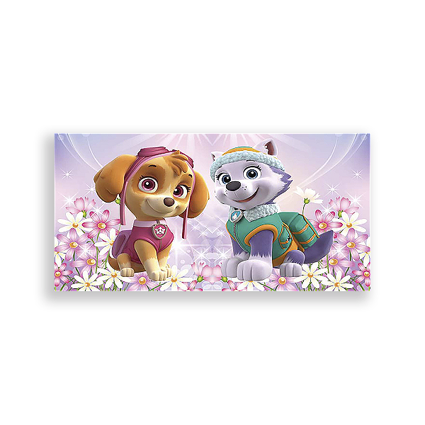 Painel Retangular - Patrulha Canina Rosa - Sublimado 3D