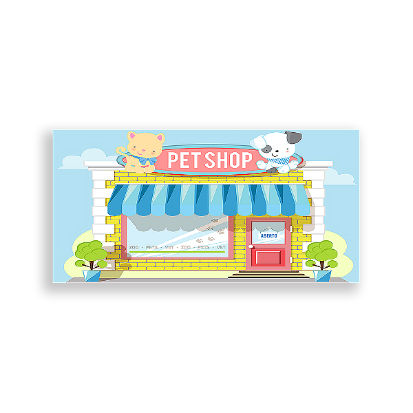 Painel Retangular - Petshop - Sublimado 3D