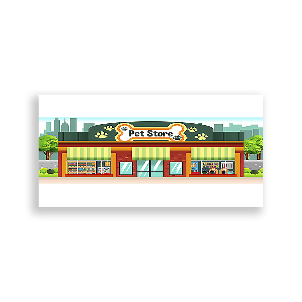 Painel Retangular - Petshop - Sublimado 3D
