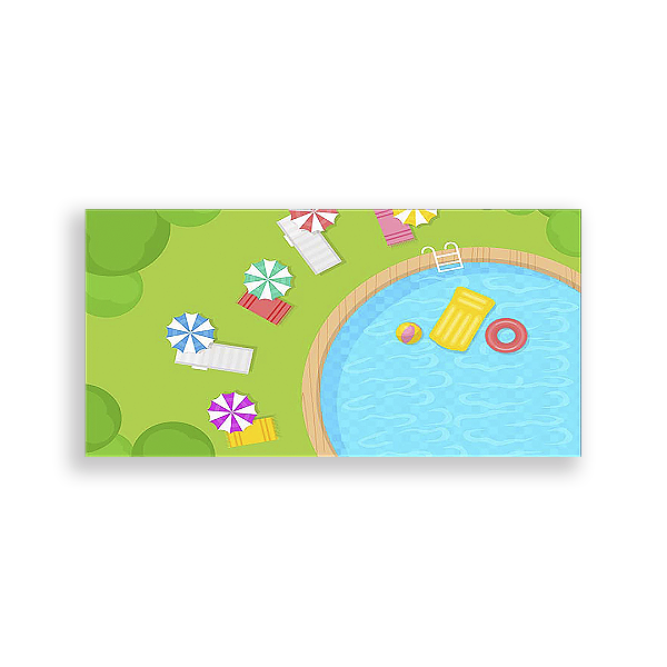Painel Retangular - Pool Party - Sublimado 3D