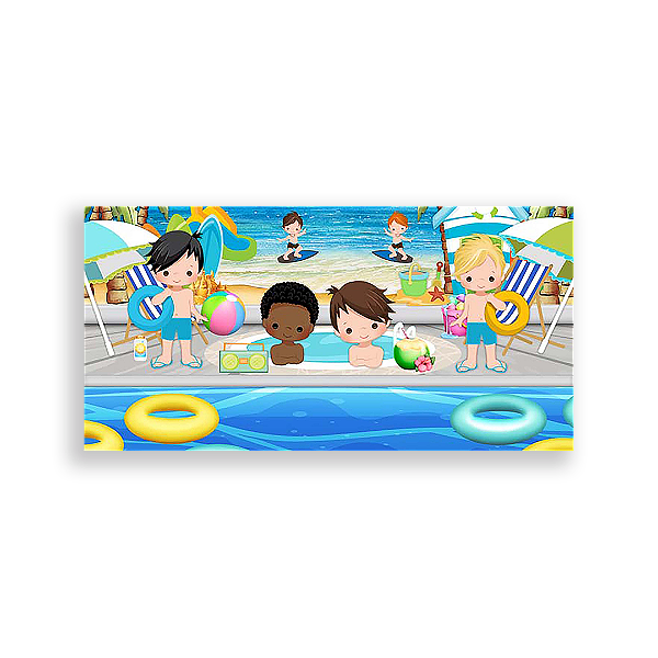 Painel Retangular - Pool Party - Sublimado 3D