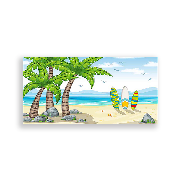 Painel Retangular - Praia - Sublimado 3D
