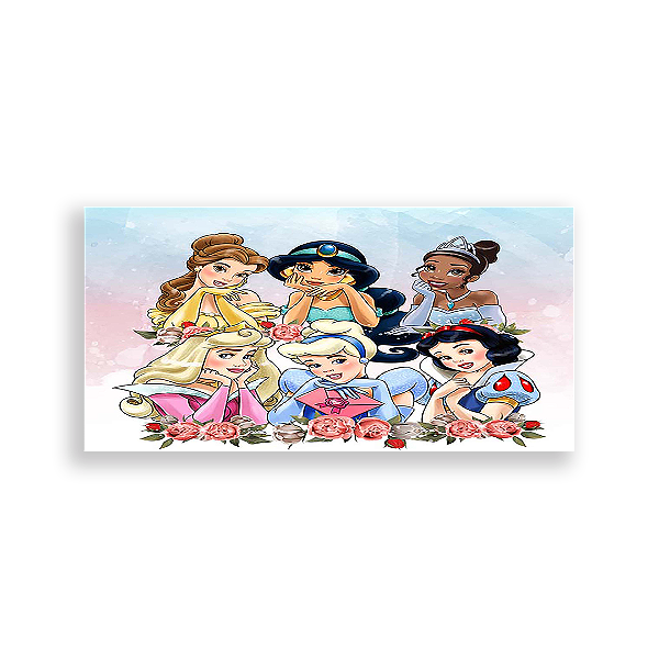 Painel Retangular - Princesas Disney - Sublimado 3D