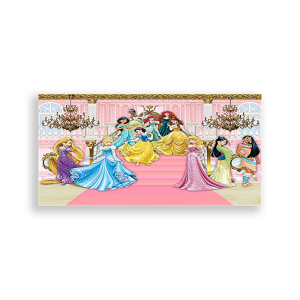 Painel Retangular - Princesas Disney - Sublimado 3D