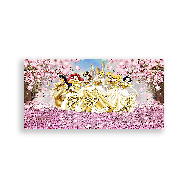 Painel Retangular - Princesas Disney - Sublimado 3D