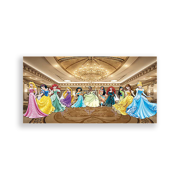 Painel Retangular - Princesas Disney - Sublimado 3D