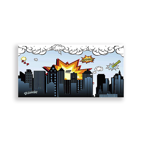 Painel Retangular - Prédios - Sublimado 3D