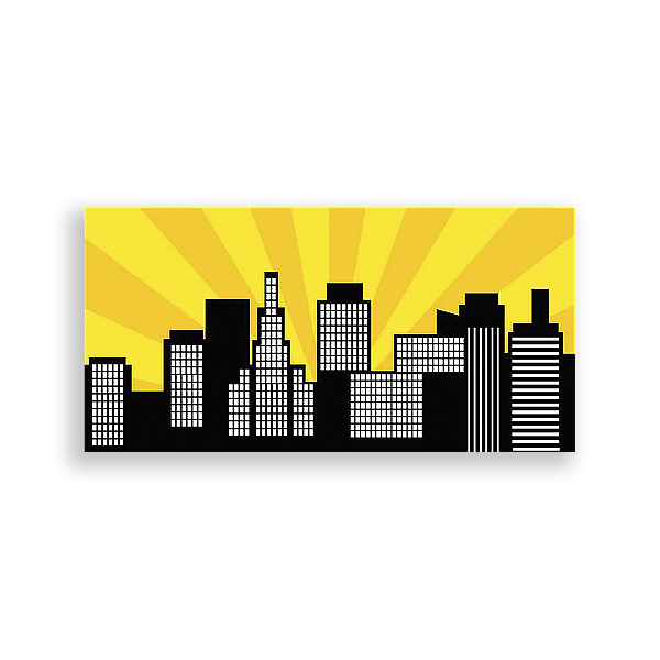 Painel Retangular - Prédios - Sublimado 3D