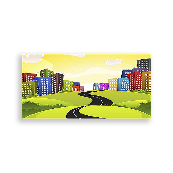 Painel Retangular - Prédios - Sublimado 3D