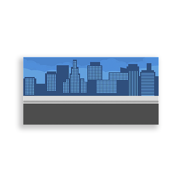 Painel Retangular - Prédios - Sublimado 3D