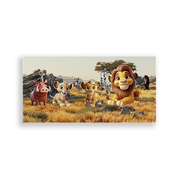 Painel Retangular - Rei Leao - Sublimado 3D