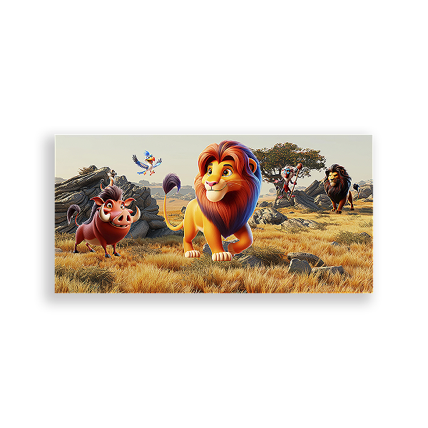 Painel Retangular - Rei Leao - Sublimado 3D