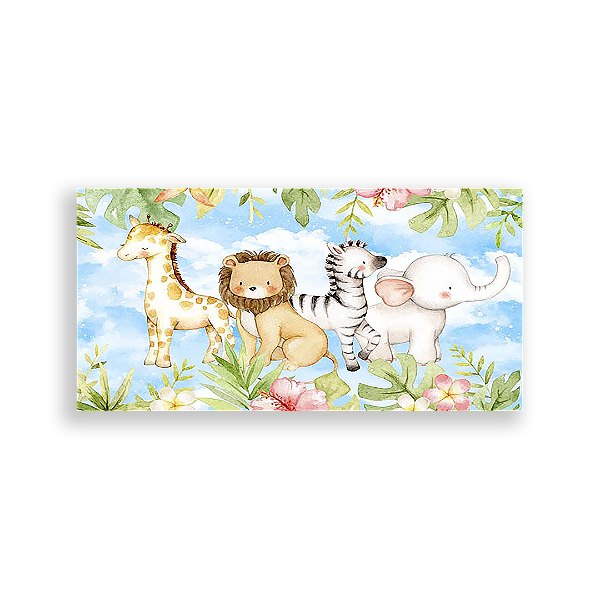 Painel Retangular - Safari Rosa - Sublimado 3D