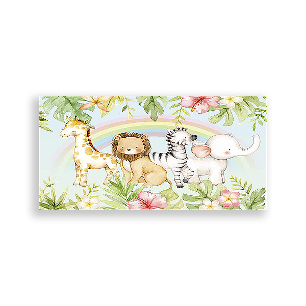 Painel Retangular - Safari Rosa - Sublimado 3D