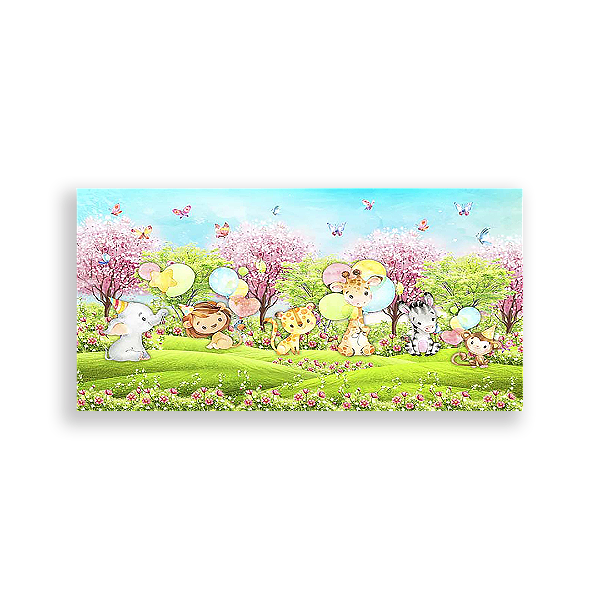 Painel Retangular - Safari Rosa - Sublimado 3D