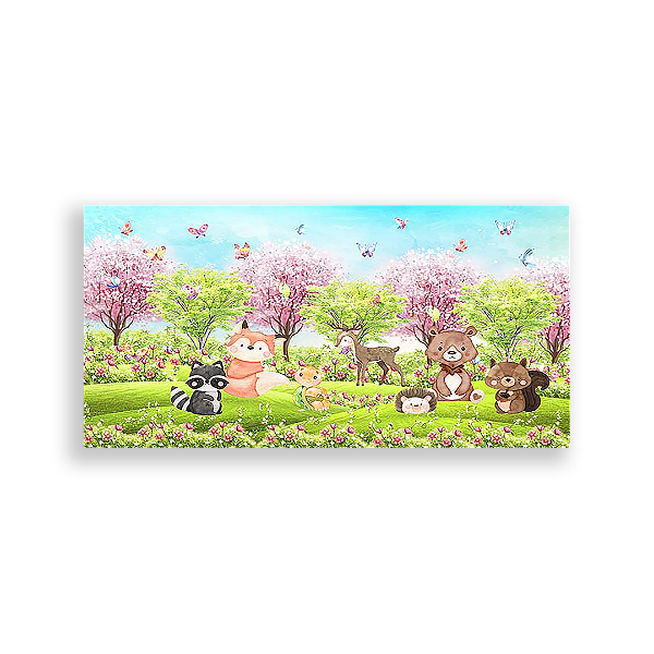 Painel Retangular - Safari Rosa - Sublimado 3D