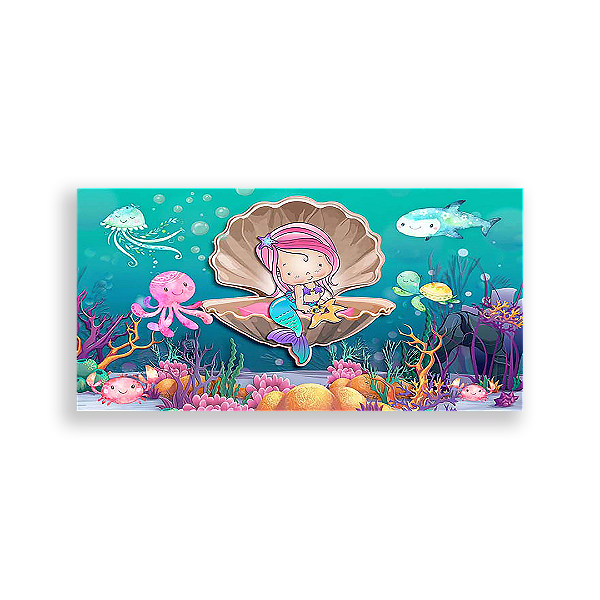 Painel Retangular - Sereias - Sublimado 3D