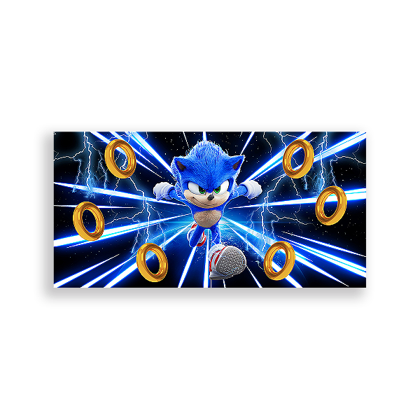Painel Retangular - Sonic - Sublimado 3D