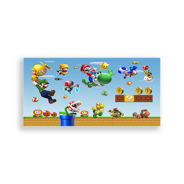 Painel Retangular - Super Mario - Sublimado 3D