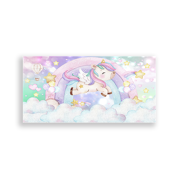 Painel Retangular - Unicórnio - Sublimado 3D