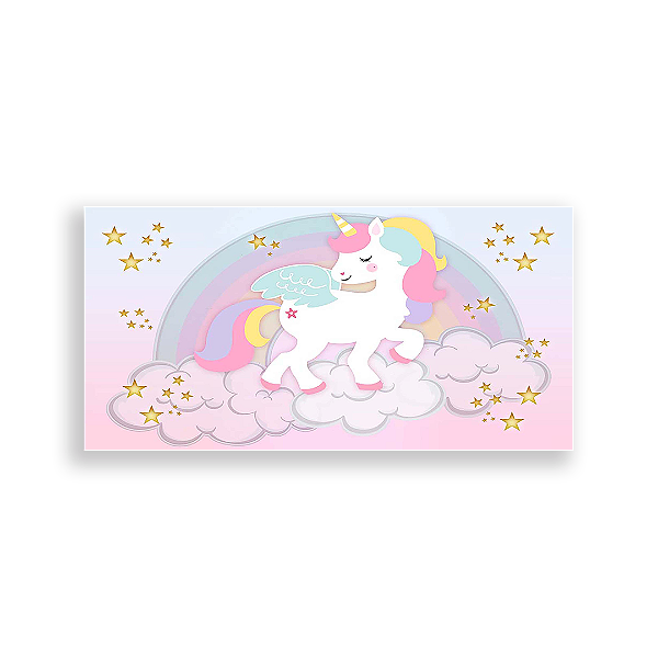 Painel Retangular - Unicórnios - Sublimado 3D