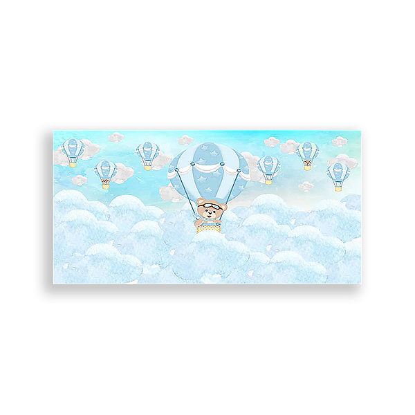 Painel Retangular - Ursinho Baloeiro - Sublimado 3D