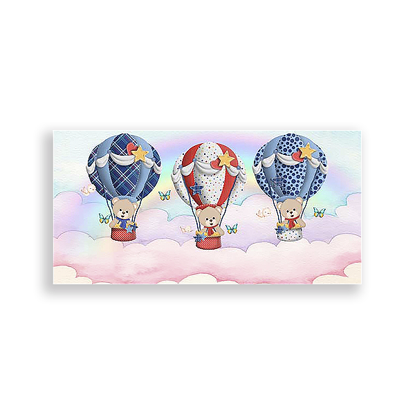 Painel Retangular - Ursinho Baloeiro - Sublimado 3D